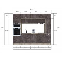 Bucatarie ZONE 300 FRONT PAL K002 / decor 4299